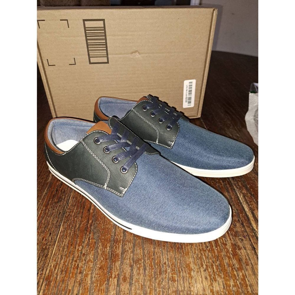 New 11 Bruno Marc Rivera01 Blue Brown Oxfords Shoes Sneakers Business Casual - Picture 8 of 11